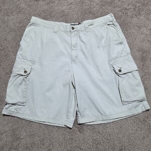Quicksilver Light Khaki Cargo Jean Shorts Vintage 38
